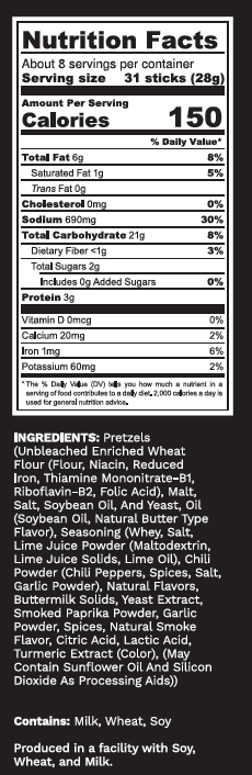 Pop Daddy Snacks – Mexican Street Corn Seasoned Pretzels 7.5oz