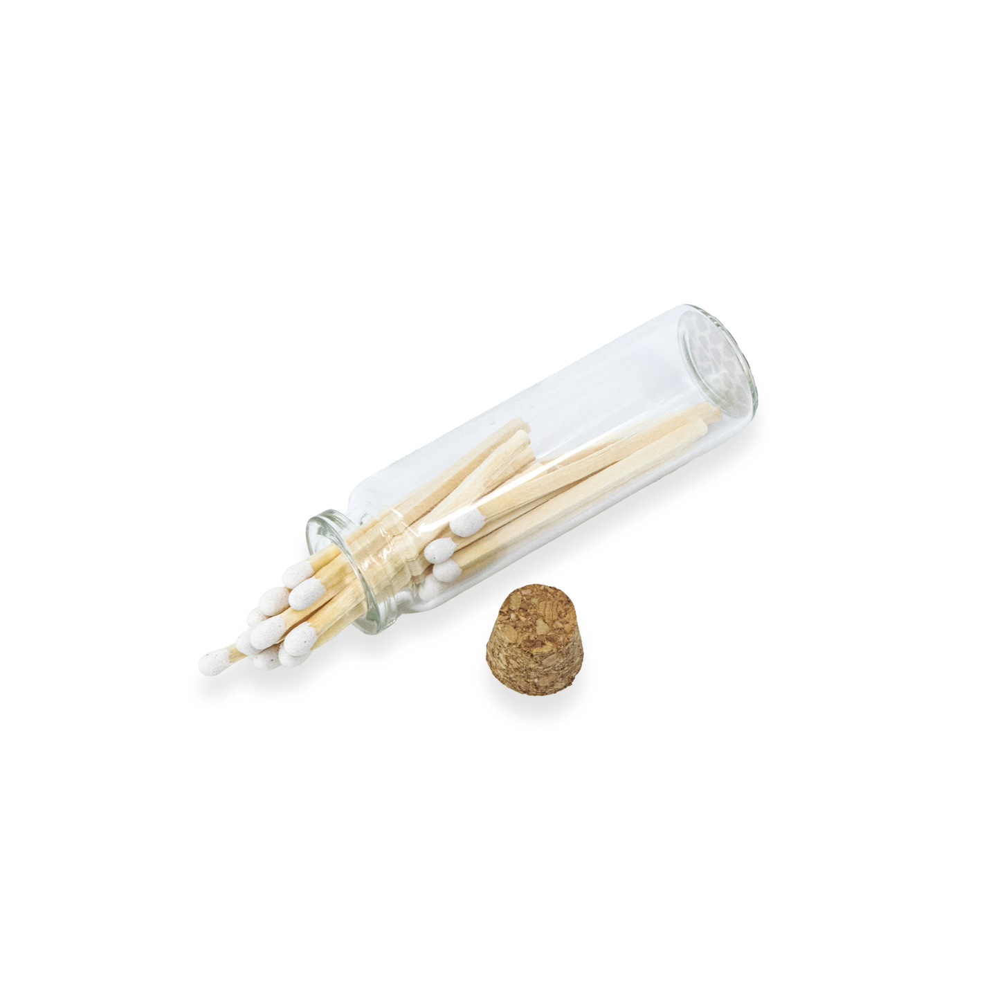 Chandler Studio - Small Match Bottles - Safety Matches in Jars - White: 20 Matchsticks Jar