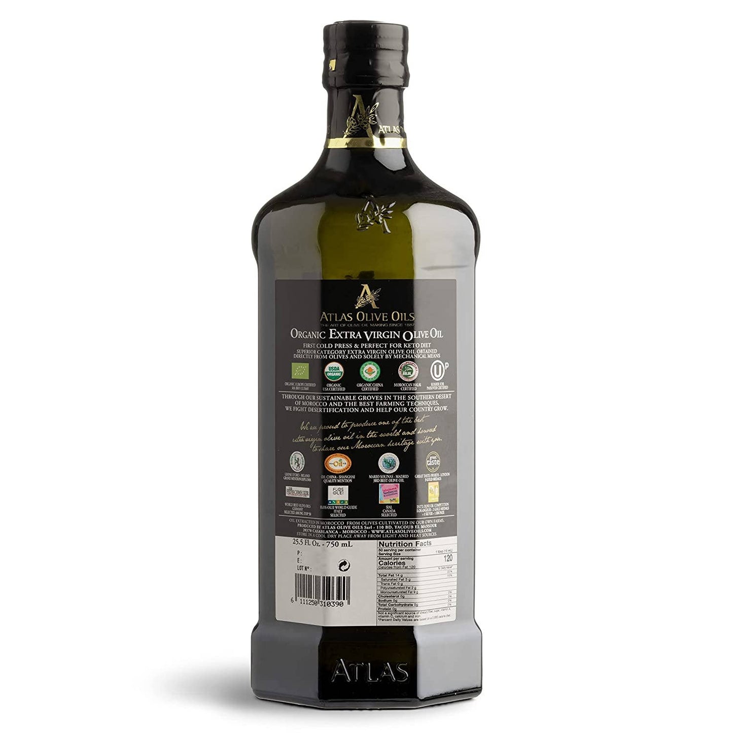 Atlas Organic Extra Virgin Olive Oil - 750ML