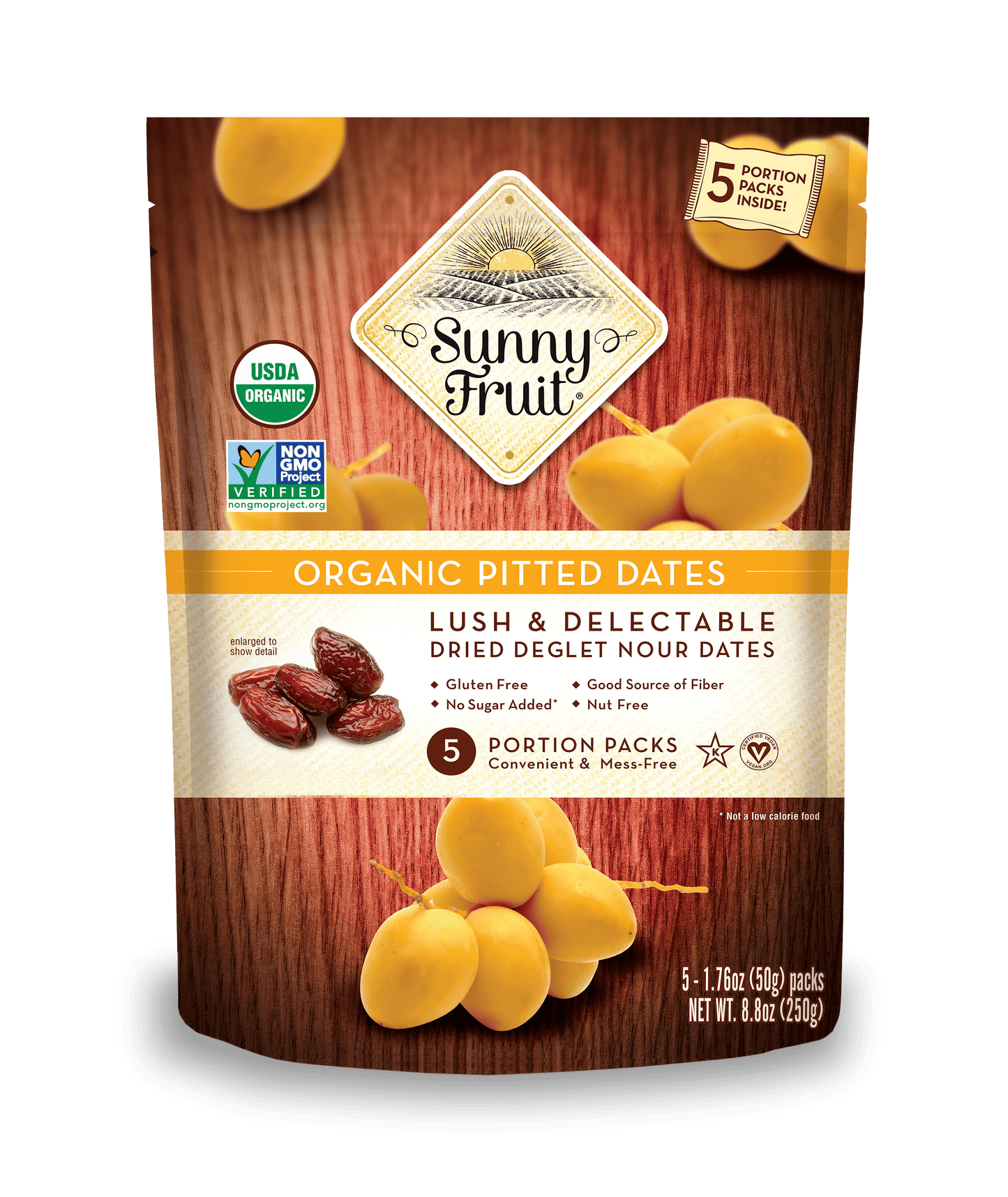 Sunny Fruit - Organic Pitted Dates - No Added Sugars, Dried Fruit Snacks