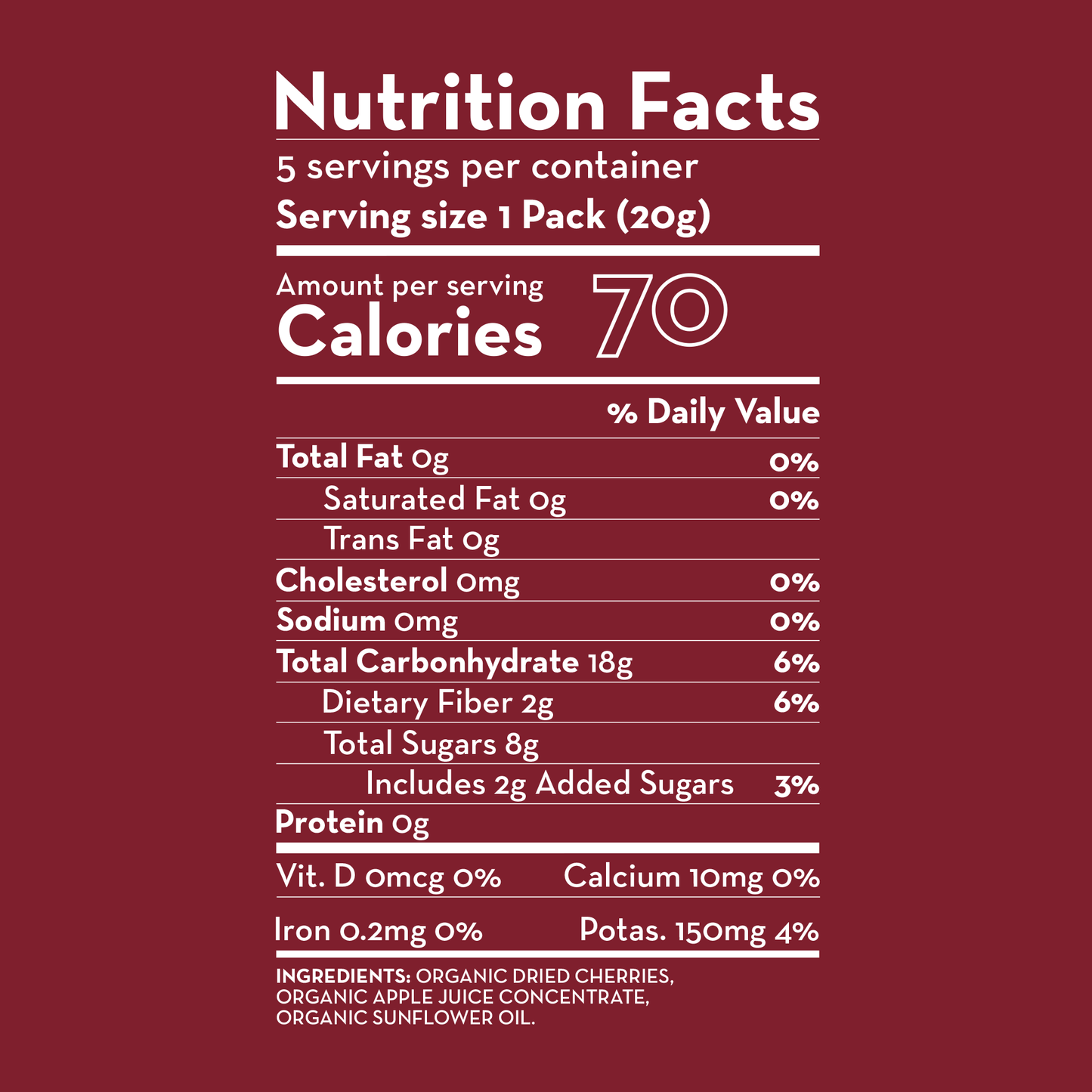 Organic Dried Tart Cherries