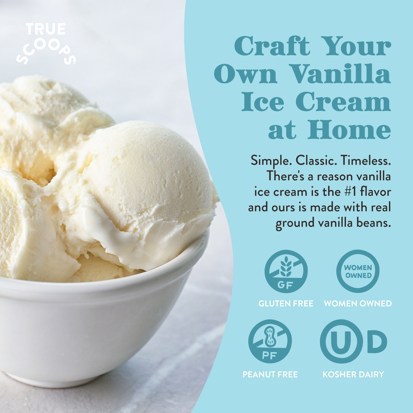 True Scoops - True Scoops Vanilla Ice Cream Mix (Min 6 units)