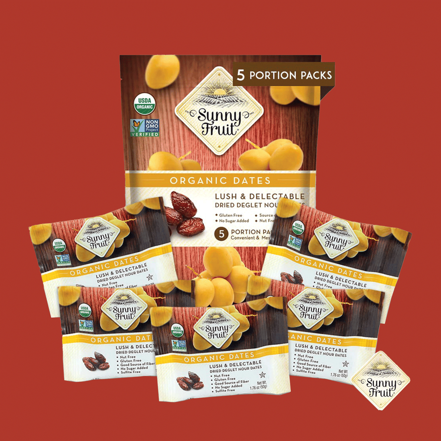 Sunny Fruit - Organic Pitted Dates - No Added Sugars, Dried Fruit Snacks