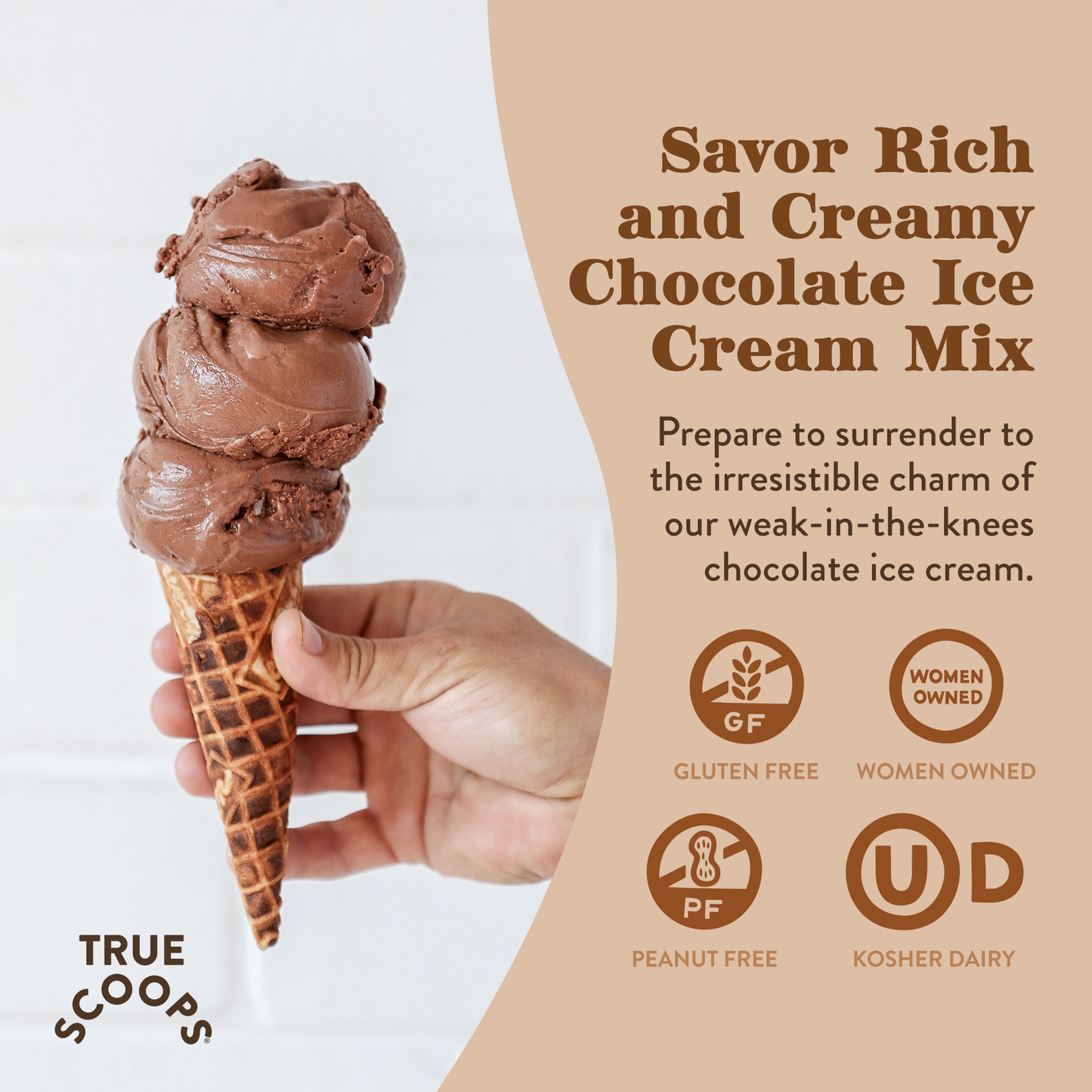 True Scoops - True Scoops Chocolate Ice Cream Mix (Min 6 units)