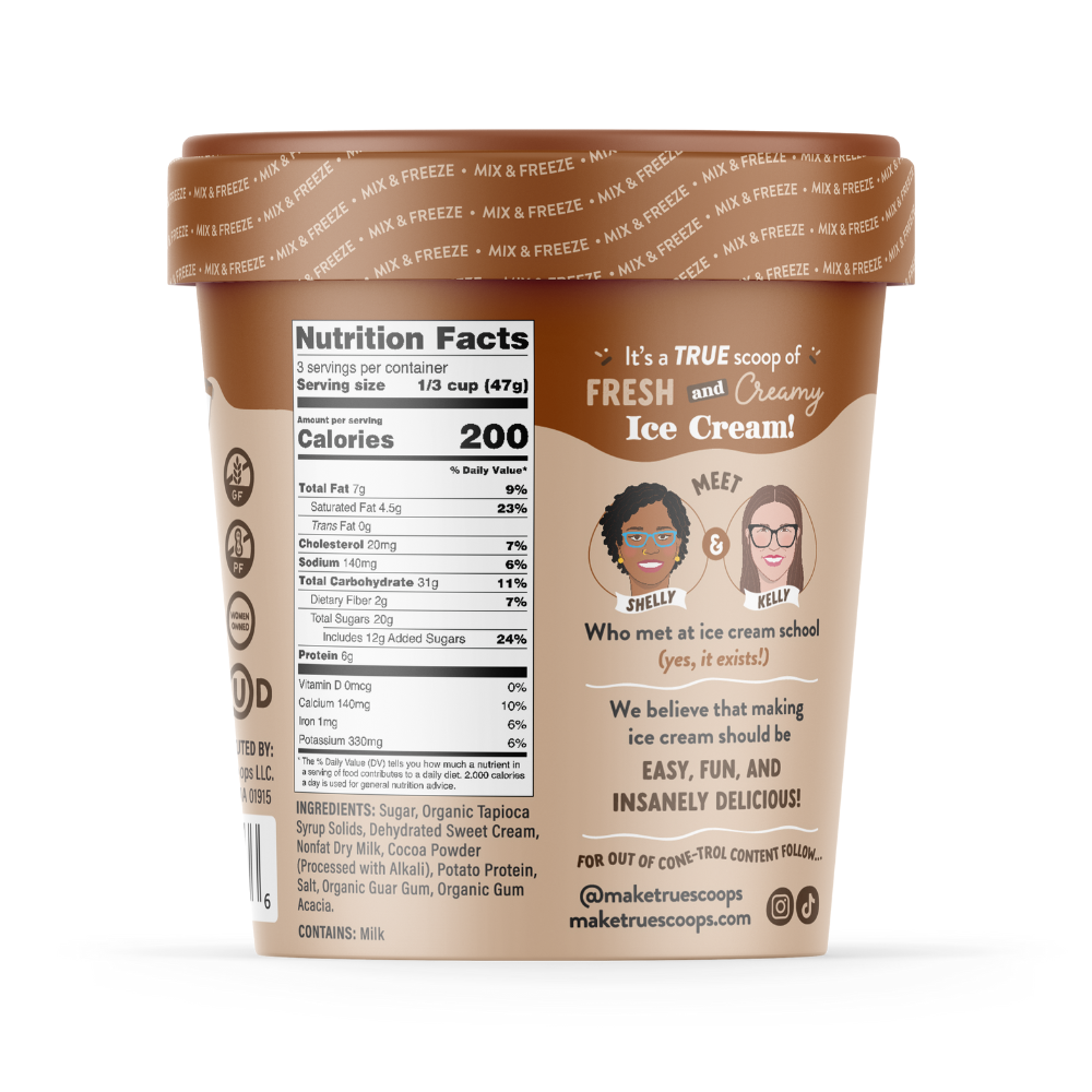 True Scoops - True Scoops Chocolate Ice Cream Mix (Min 6 units)