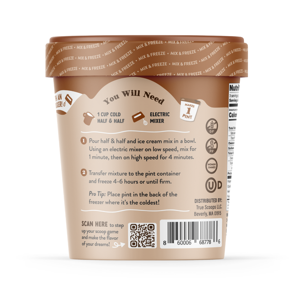 True Scoops - True Scoops Chocolate Ice Cream Mix (Min 6 units)