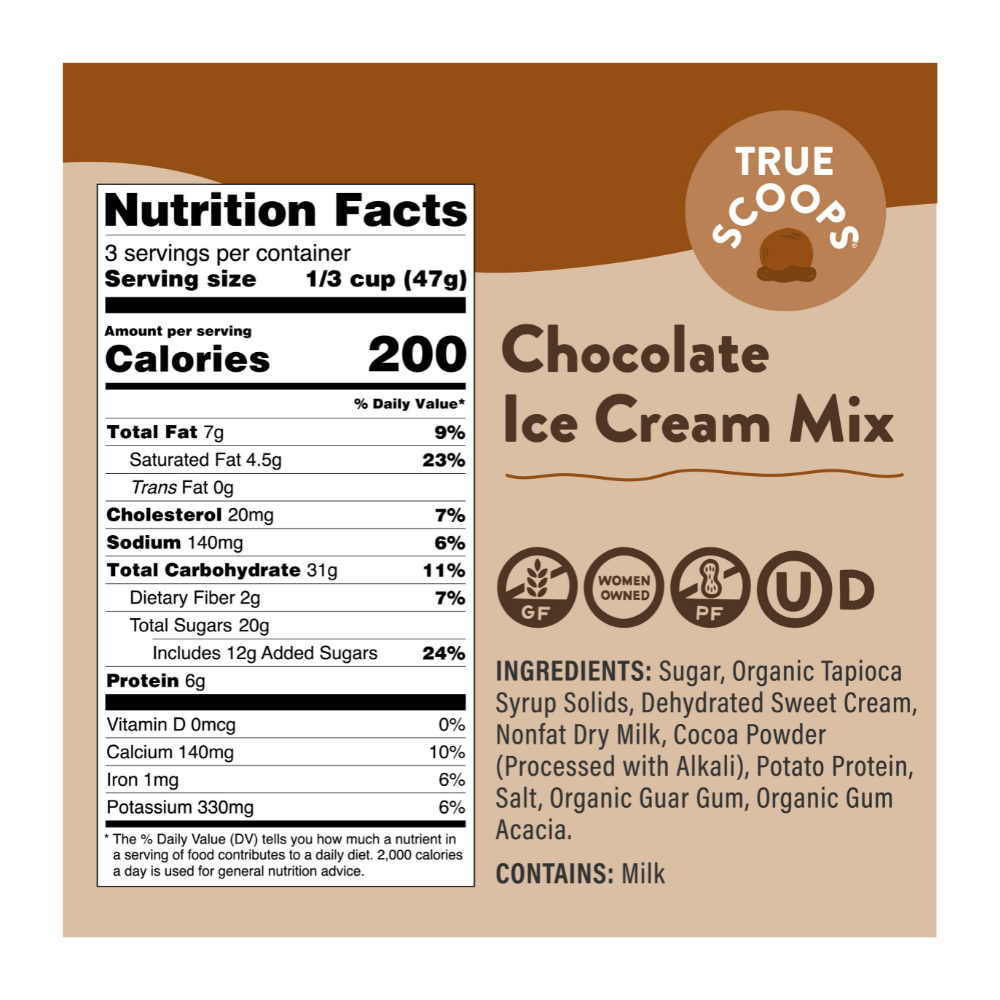 True Scoops - True Scoops Chocolate Ice Cream Mix (Min 6 units)