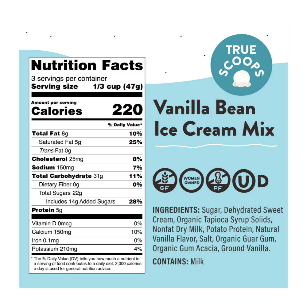 True Scoops - True Scoops Vanilla Ice Cream Mix (Min 6 units)