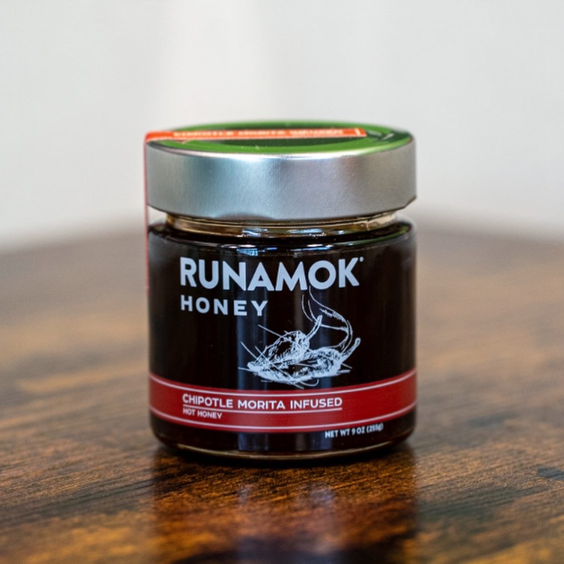 Runamok Chipotle Morita Infused Smoky Hot Honey 9 oz