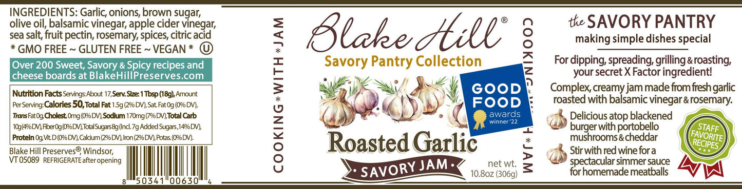 Blake Hill Preserves - NEW 5oz Roasted Garlic Balsamic & Rosemary (5.4oz)