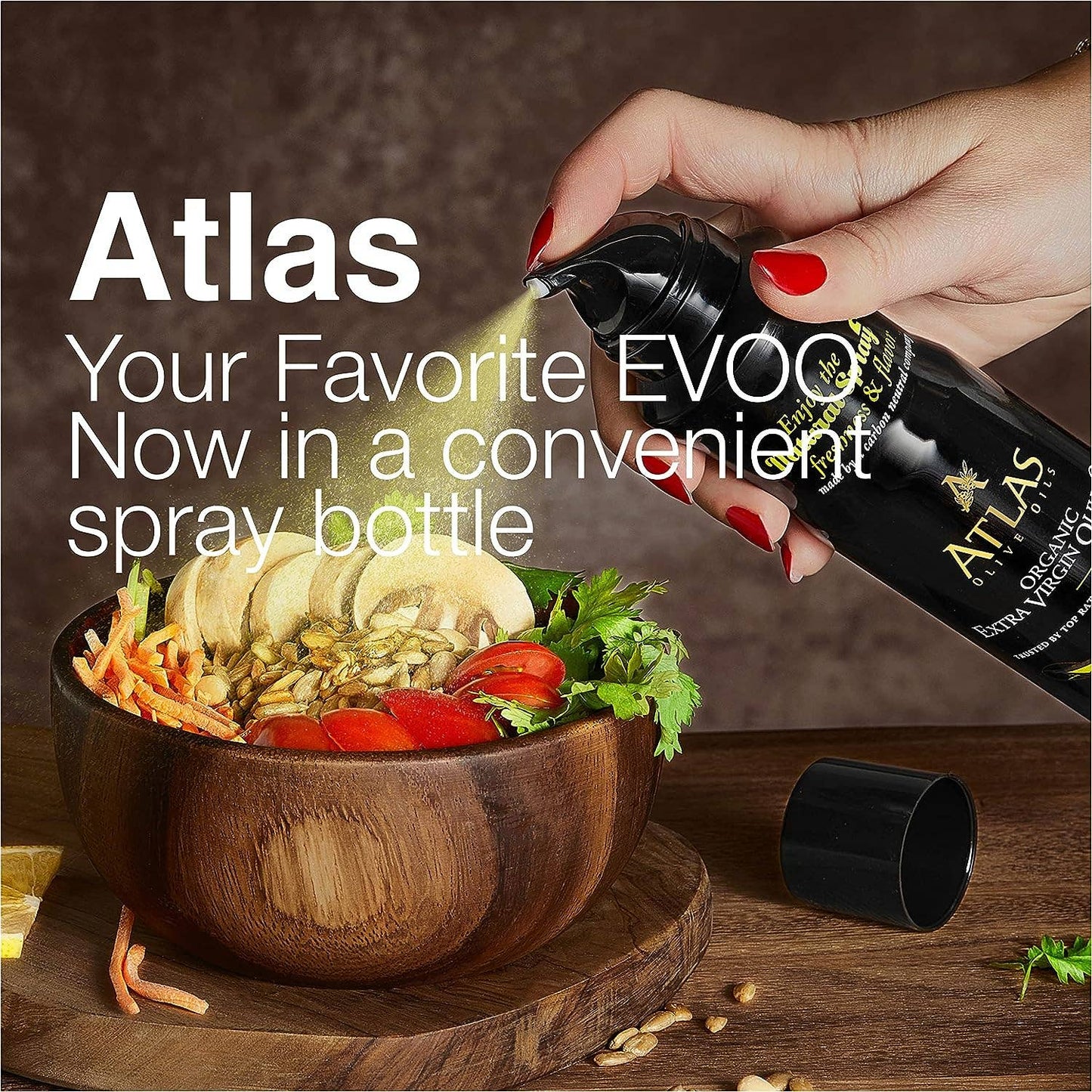 Atlas Organic Extra Virgin Olive Oil Spray-5.4 fl oz bottle
