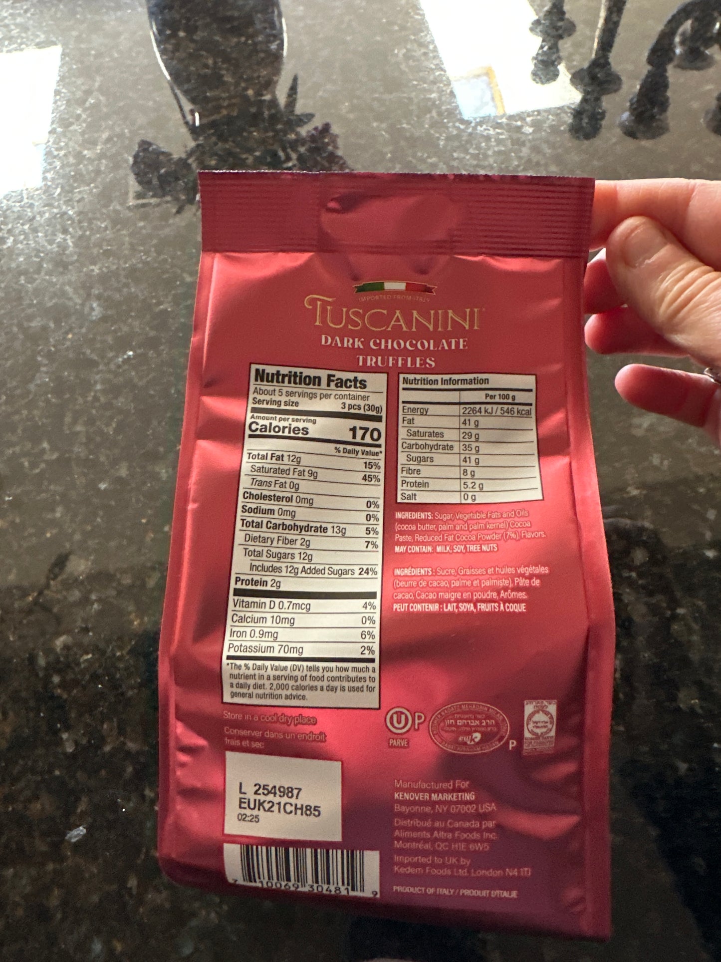 Tuscanini Dairy free Chocolate Truffles Kosher For Passover