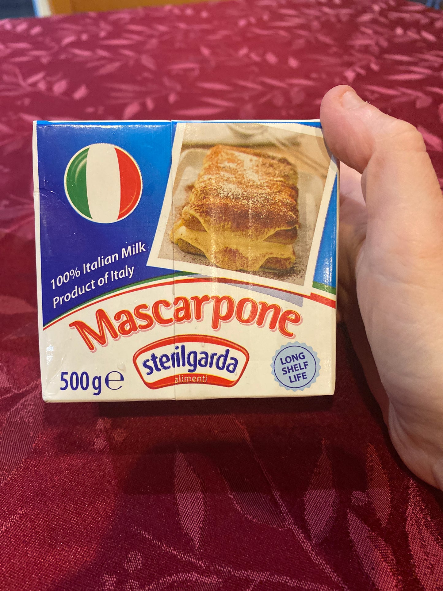 Sterilgarda Chalav Yisrael Mascarpone shelf stable - 500 grams (bb date: nov 2023)