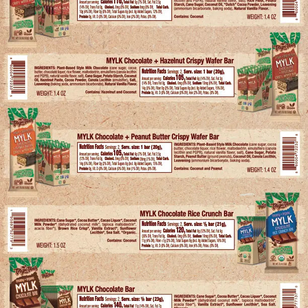 Made in Israel - Gluten Free Vegan Mylk Chocolate Wafer Bars: Classic -BUY 3 GET 3 FREE!!! bb date: may 2024!