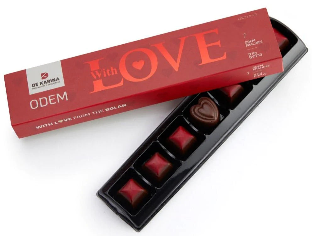 Made in Israel Dekarina Odem pralines -7 pralines