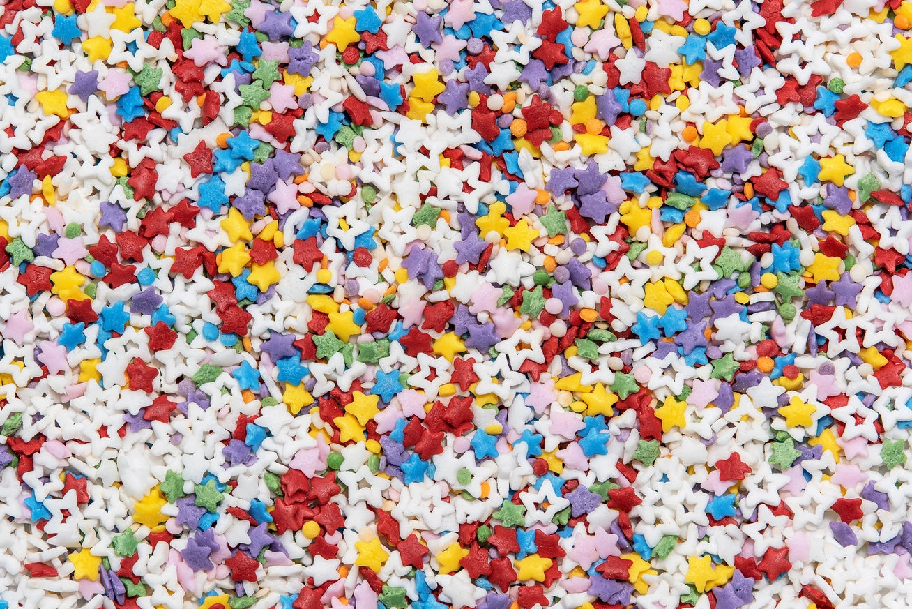 Supernatural Dye-Free Rainbow Starfetti Sprinkles