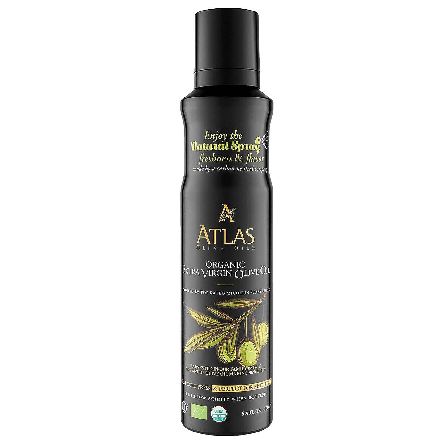 Atlas Organic Extra Virgin Olive Oil Spray-5.4 fl oz bottle