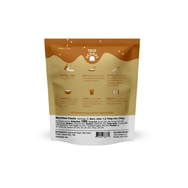 True Scoops Salted Butterscotch Sauce Mix