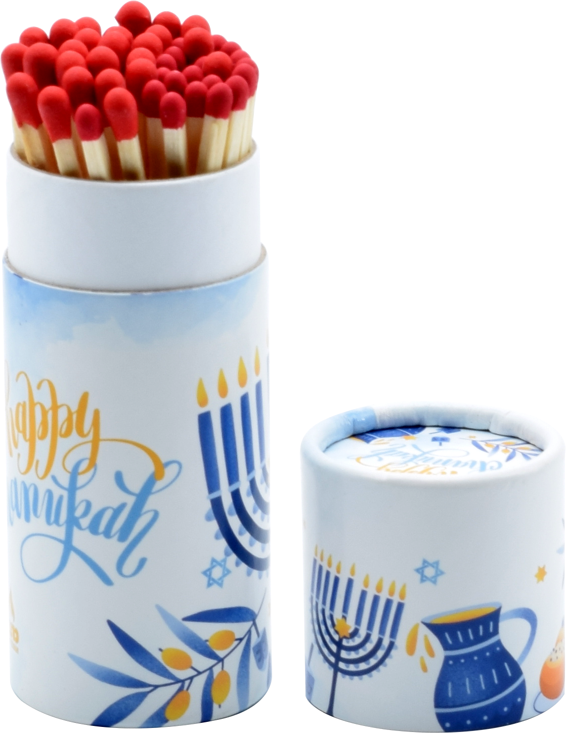 Extra Long Chanukah Matches - 40 Matches/Box - Blue Tube
