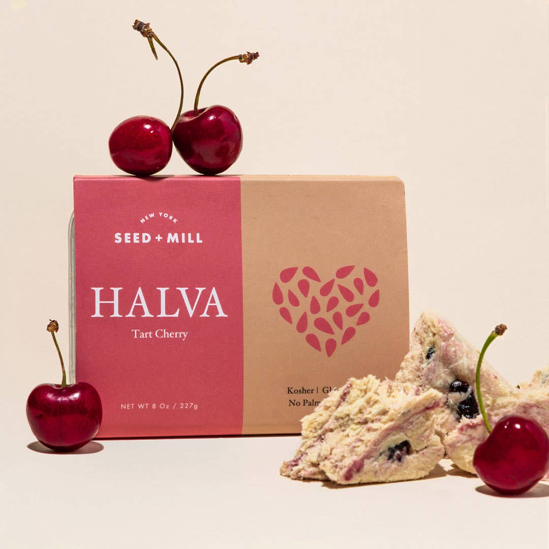 Made in Israel Seed + Mill - Tart Cherry Halva, 227g - Kosher Sesame Candy