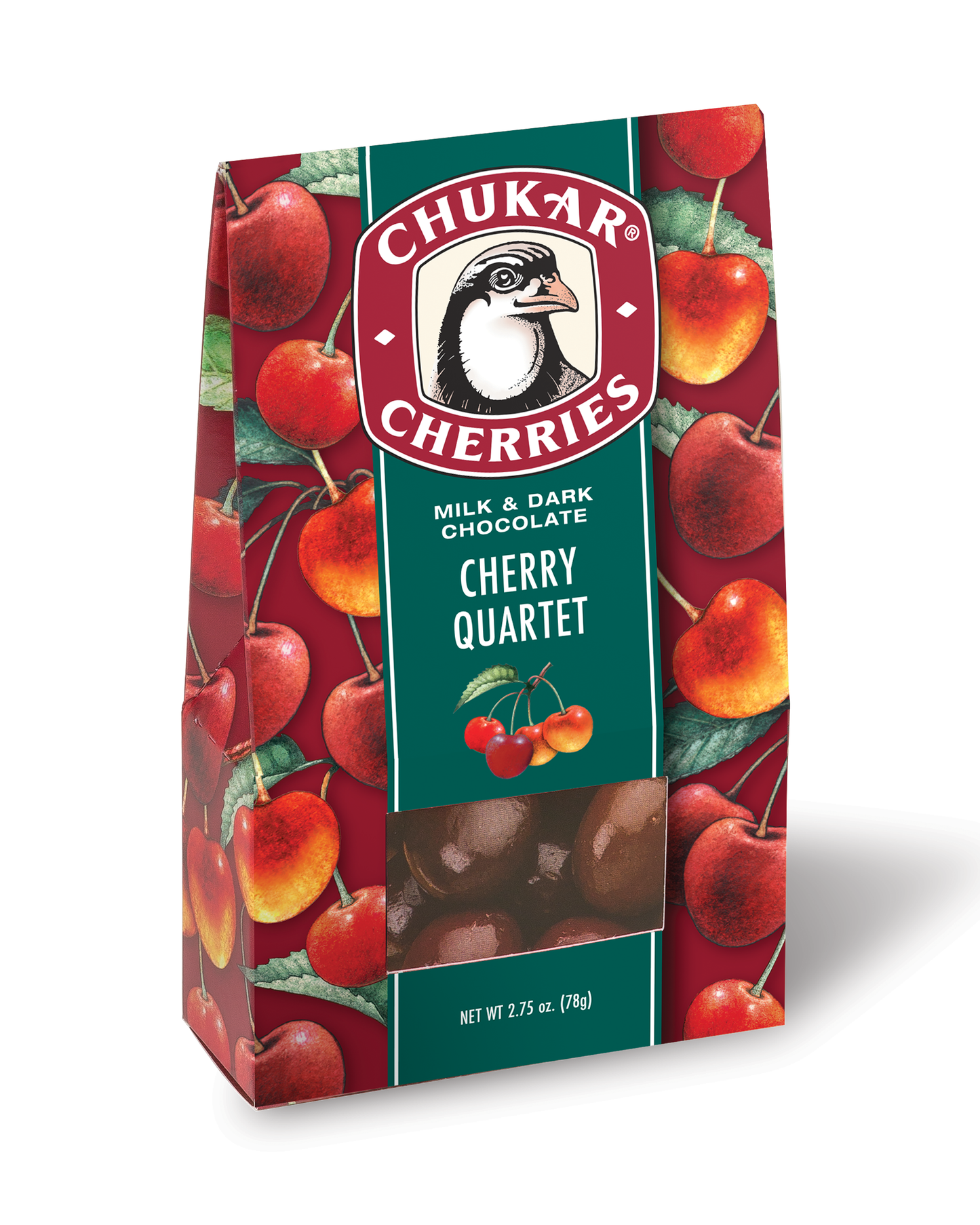 Chukar Cherry Company - 2.75 oz Cherry Quartet - Milk and Dark Chocolate