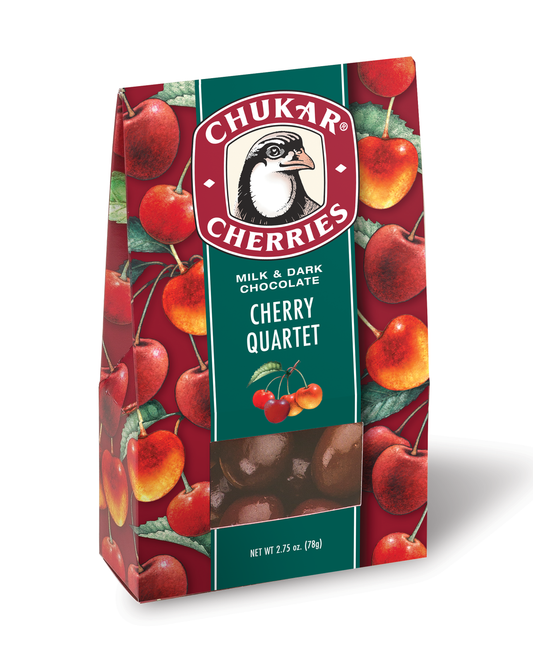 Chukar Cherry Company - 2.75 oz Cherry Quartet - Milk and Dark Chocolate