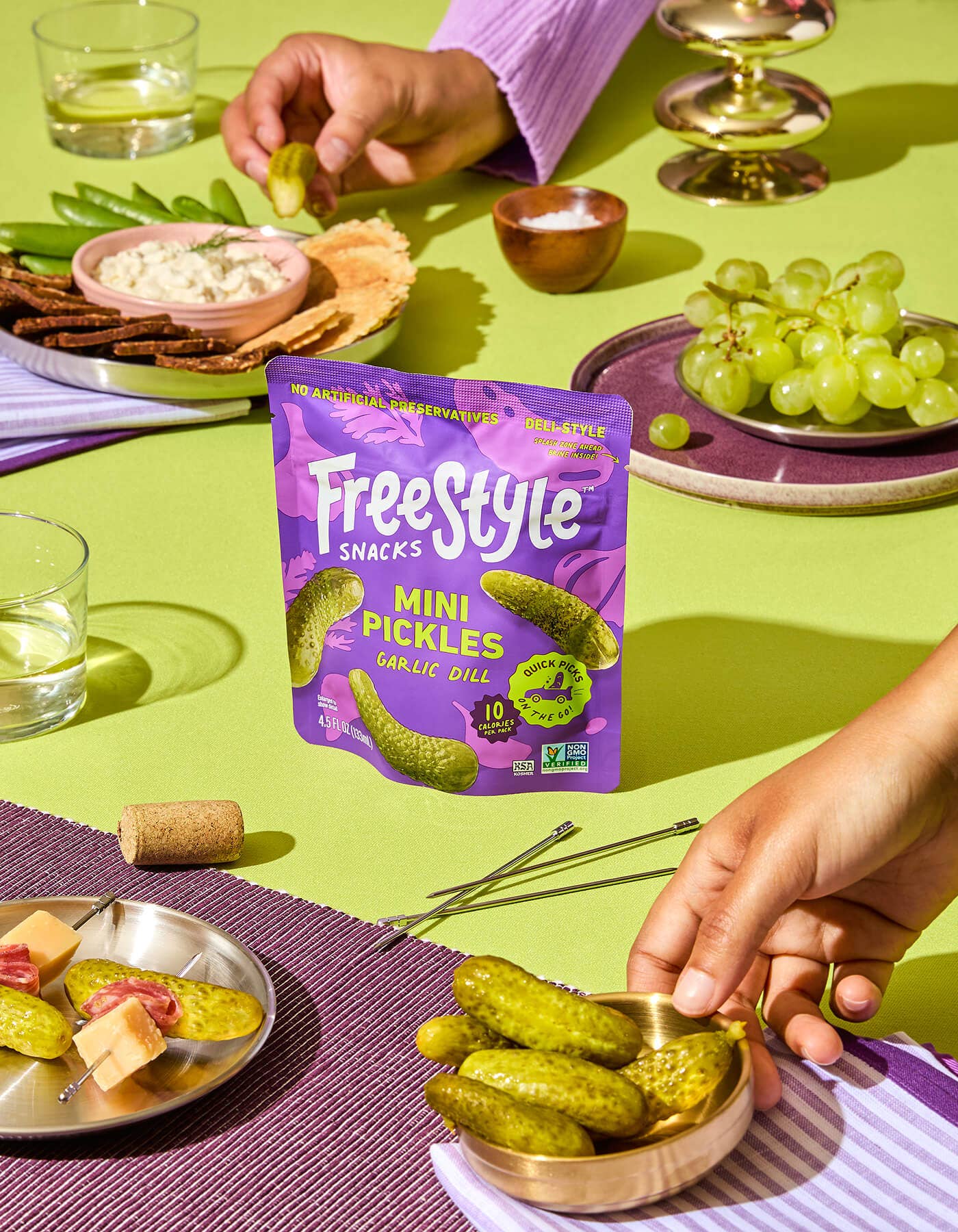 Freestyle Snacks - Garlic Dill Mini Pickles (6 Pack)