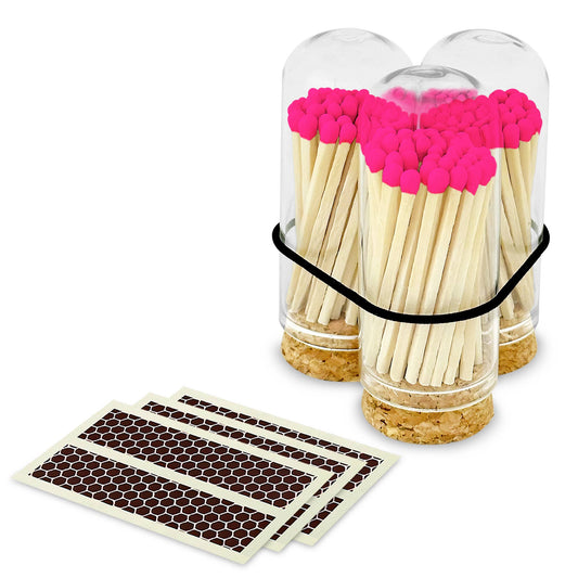 Thankful Greetings - 2" Matches + Mini Cloche - Colors of Your Choice + Strikers: Hot Pink