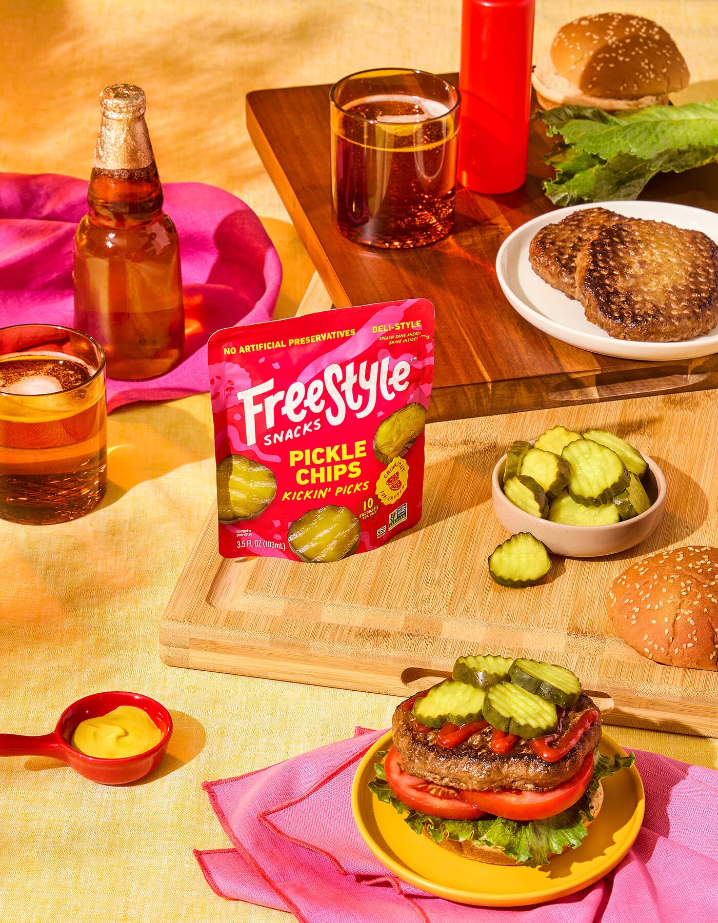 Freestyle Snacks - Kickin' Picks Pickle Chips (6 Pack)