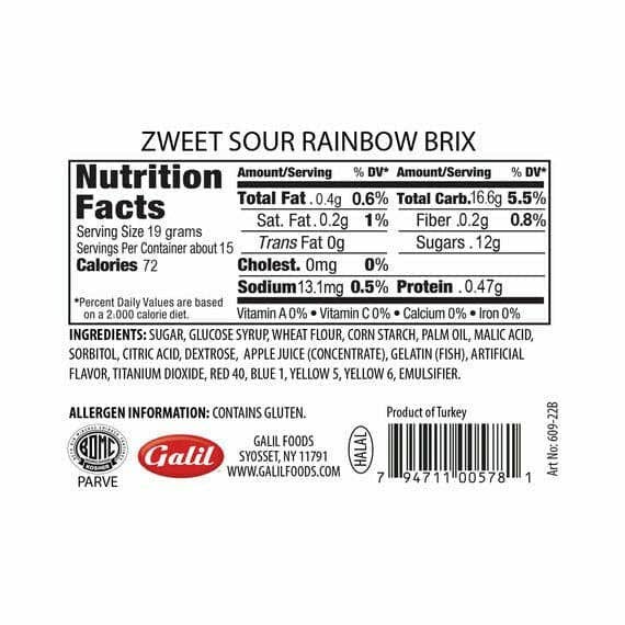 Galil Brands - Sour Rainbow Brix | Zweet | 10 oz
