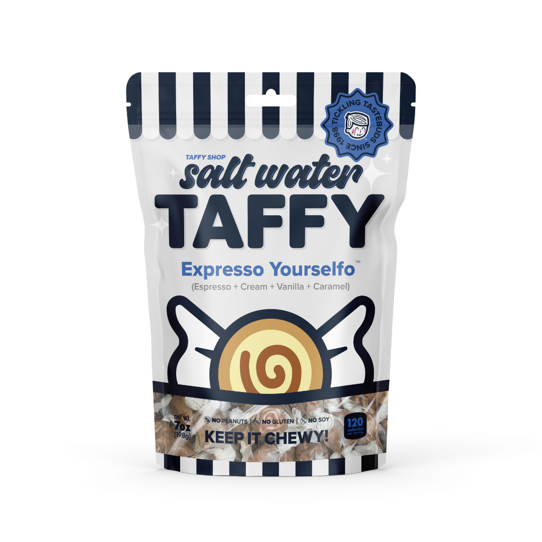 Taffy Shop - Expresso Yourselfo™ Taffy (Espresso+Cream+Vanilla+Caramel): Personal (7oz)