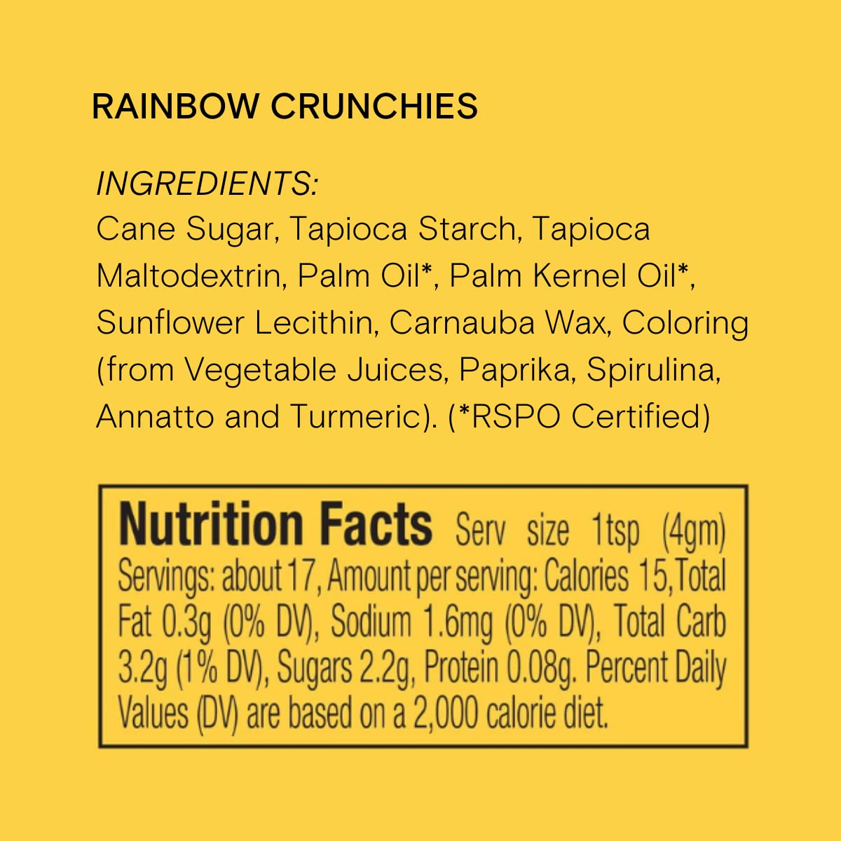 Supernatural Dye-Free Rainbow Crunchies Sprinkles