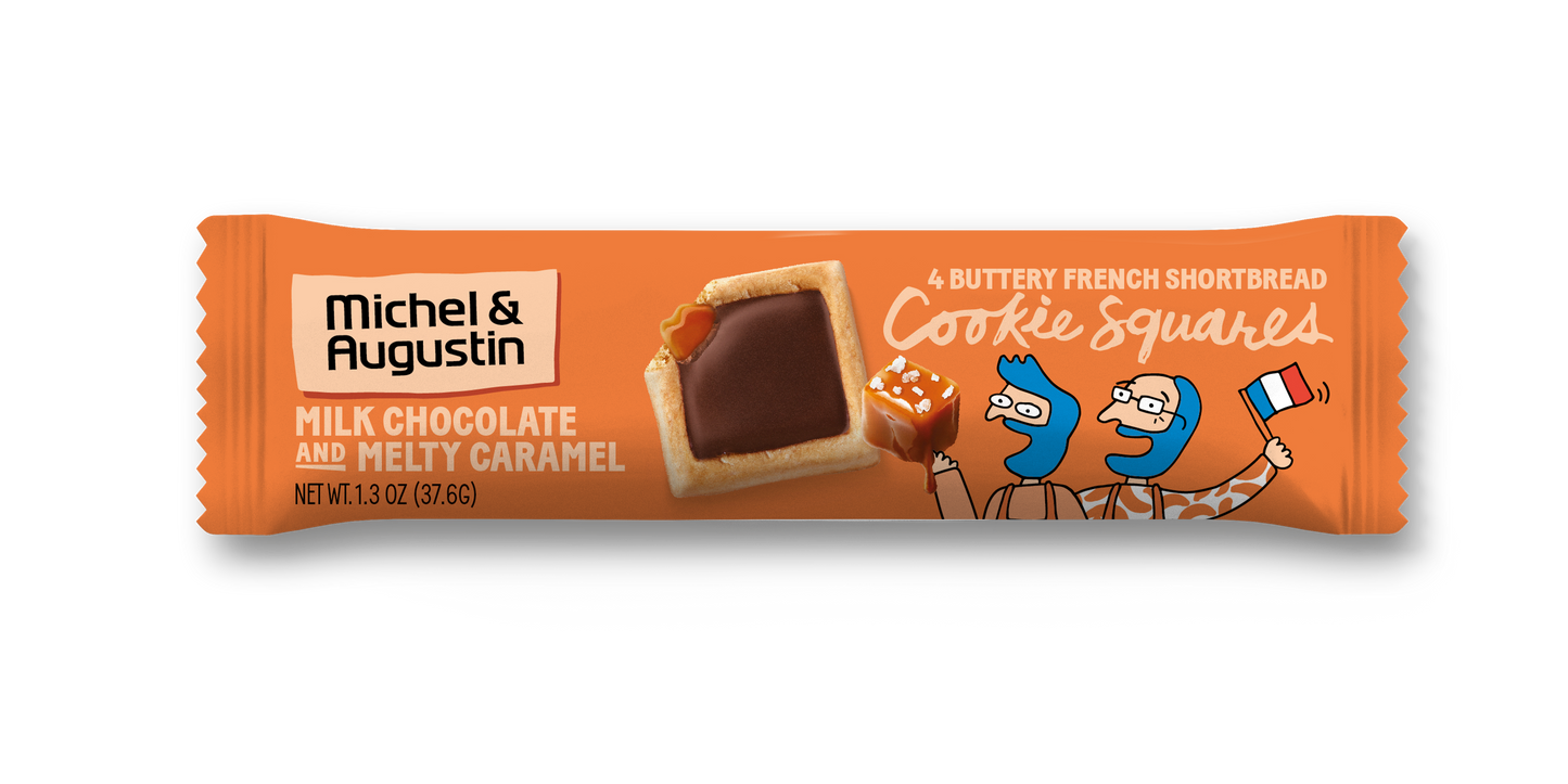 Michel et Augustin - 1 case of 18 Bars of Milk Chocolate and Caramel cookie