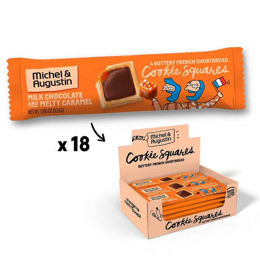 Michel et Augustin - 1 case of 18 Bars of Milk Chocolate and Caramel cookie