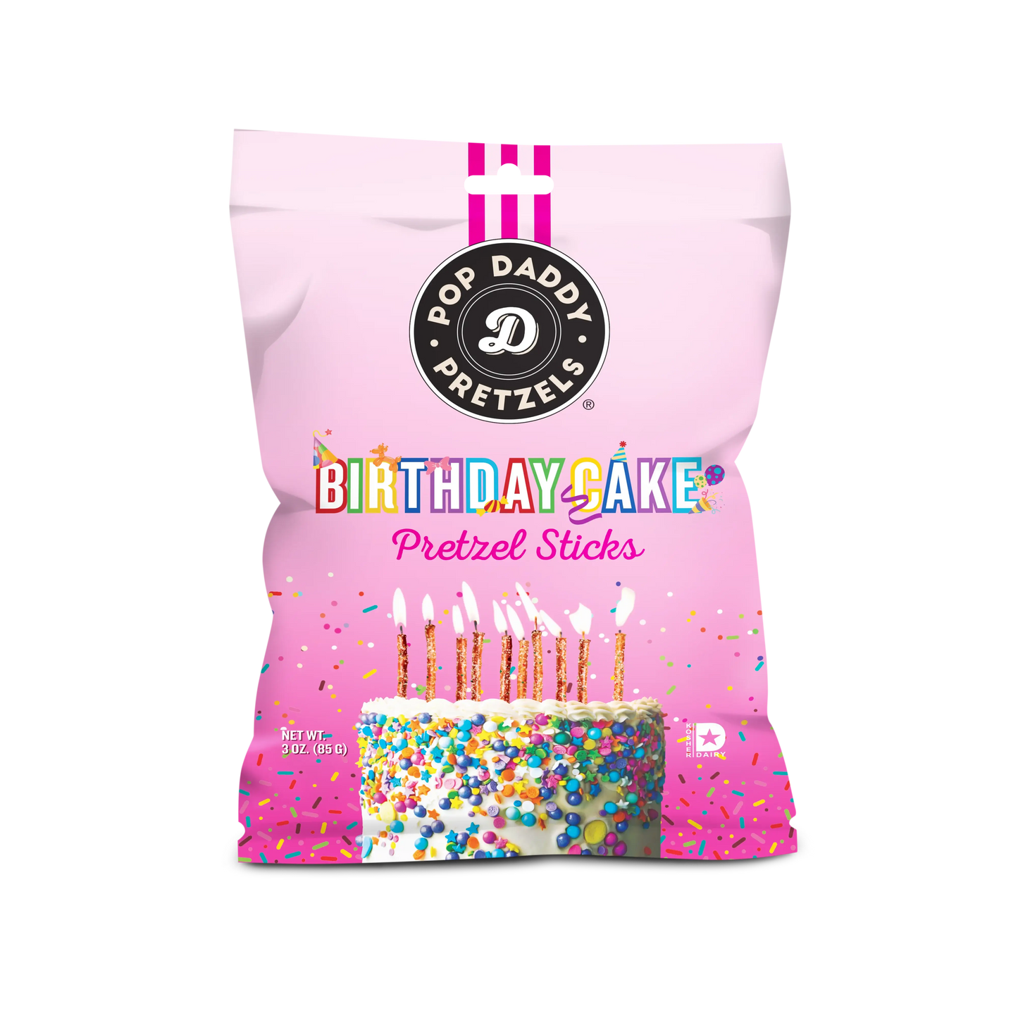 Pop Daddy Snacks - Pop Daddy -Birthday Cake Seasoned Pretzels 3.0 oz