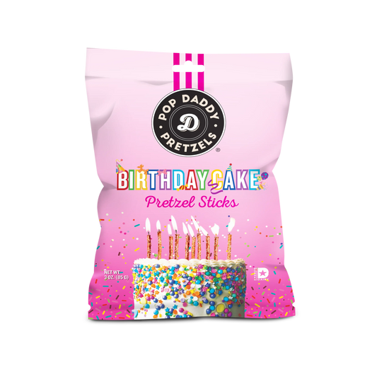 Pop Daddy Snacks - Pop Daddy -Birthday Cake Seasoned Pretzels 3.0 oz