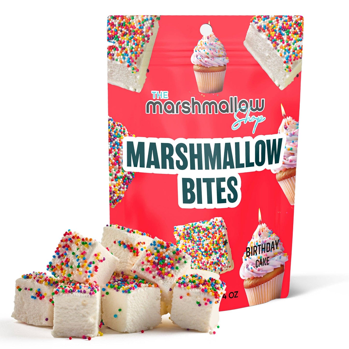The Marshmallow Shop - BIRTHDAY CAKE MARSHMALLOW BITES