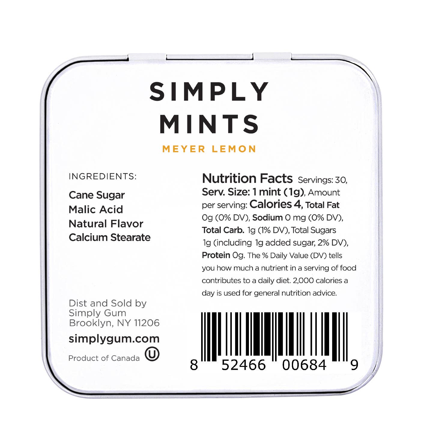 Simply Gum - Simply Mints - Lemon | Pack of Six