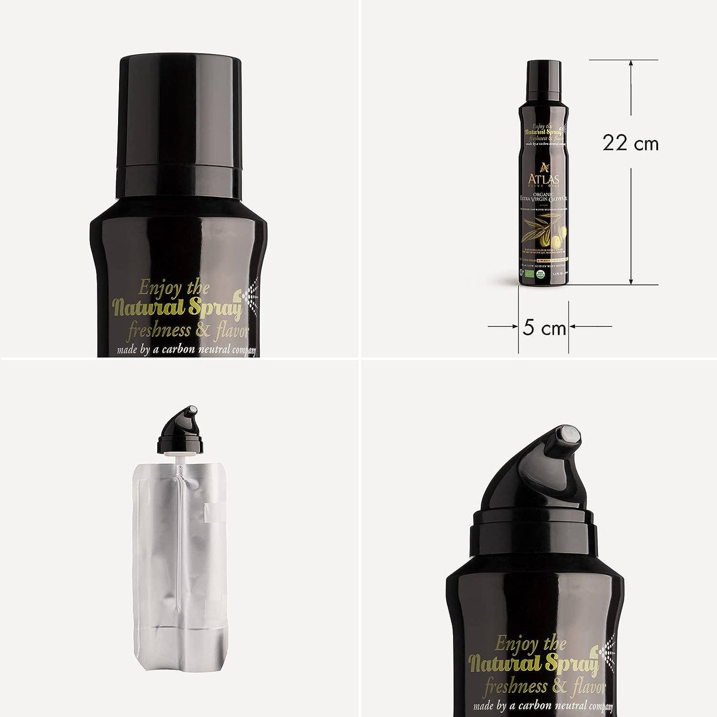 Atlas Organic Extra Virgin Olive Oil Spray-5.4 fl oz bottle –  KosherGourmetMart