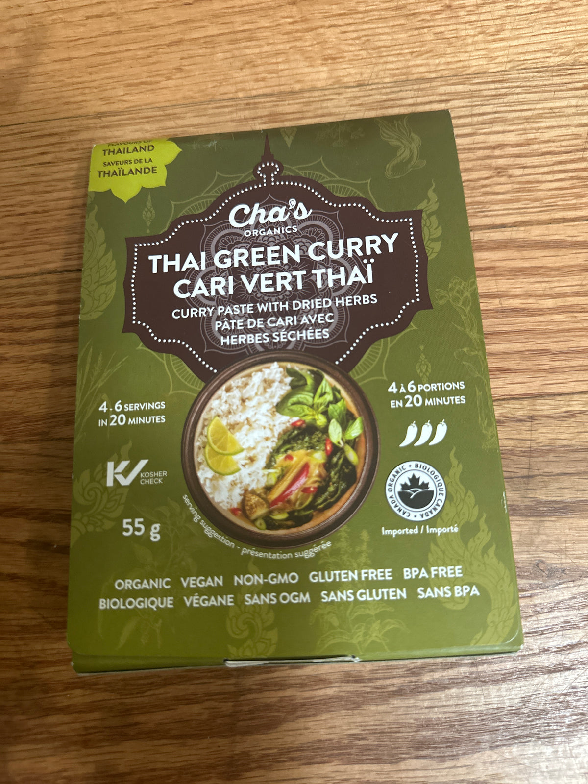 Cha’s Thai green curry