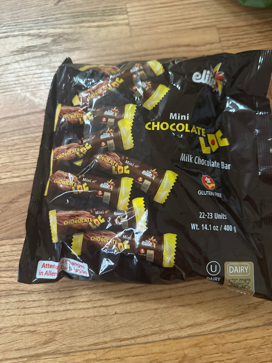 Elite chocolate log bag - 22-23 units 14.1 oz