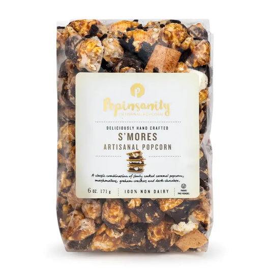 Popinsanity Popcorn - Vegan S'mores Popcorn - 6 ozs