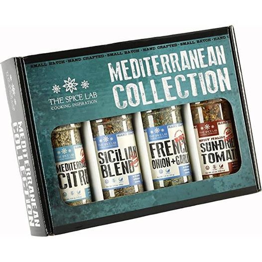 The Spice Lab Mediterranean Seasoning Collection - 4 Flavors/Shaker Jars BB DATE: JUNE 2023