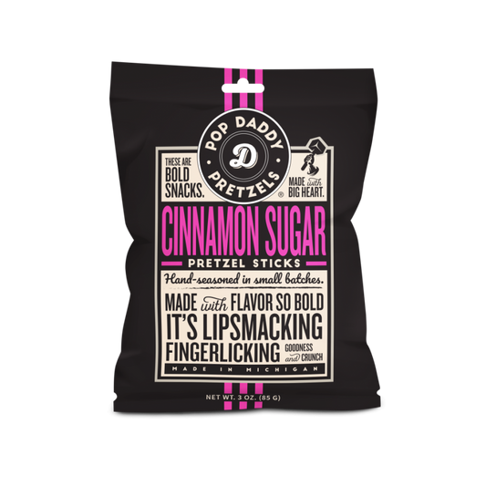 Pop Daddy – Cinnamon Sugar Seasoned Pretzels 3.0oz