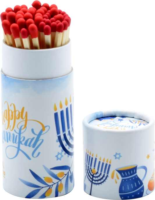 Extra Long Chanukah Matches - 40 Matches/Box - Blue Tube