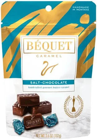 Bequet Confections Salt Chocolate Caramels 3.6 oz Resealable Pouch